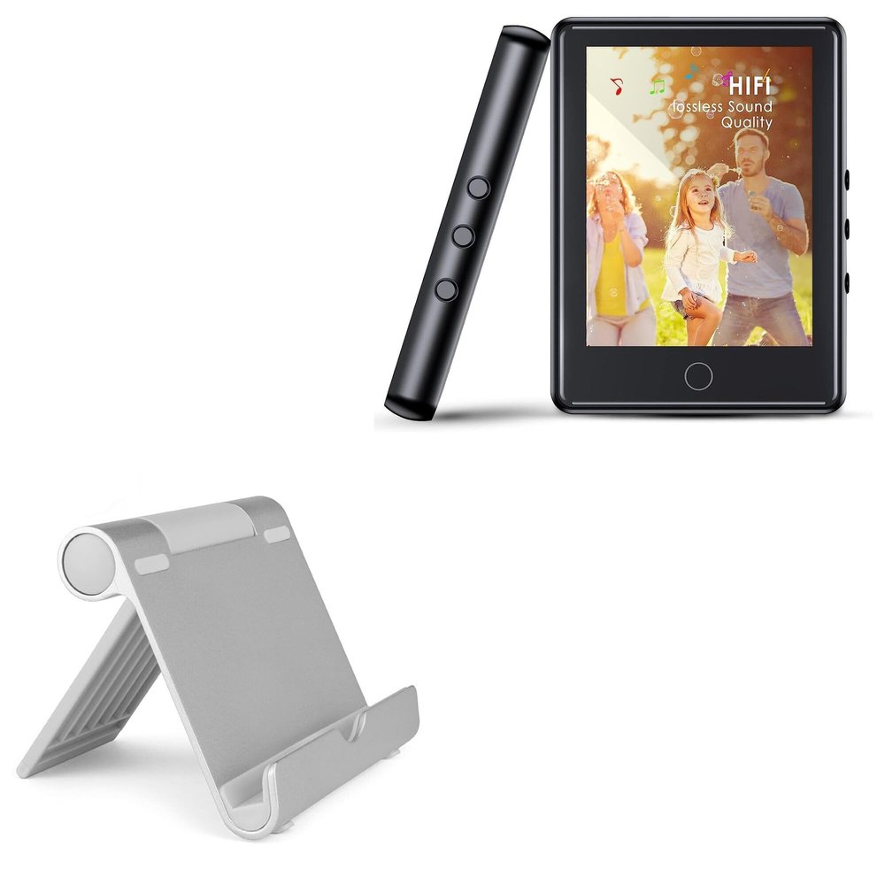 BoxWave Stand and Mount Compatible with YFFIZQ Black 96GB - VersaView Aluminum Stand, Portable, Multi Angle Viewing Sturdy
