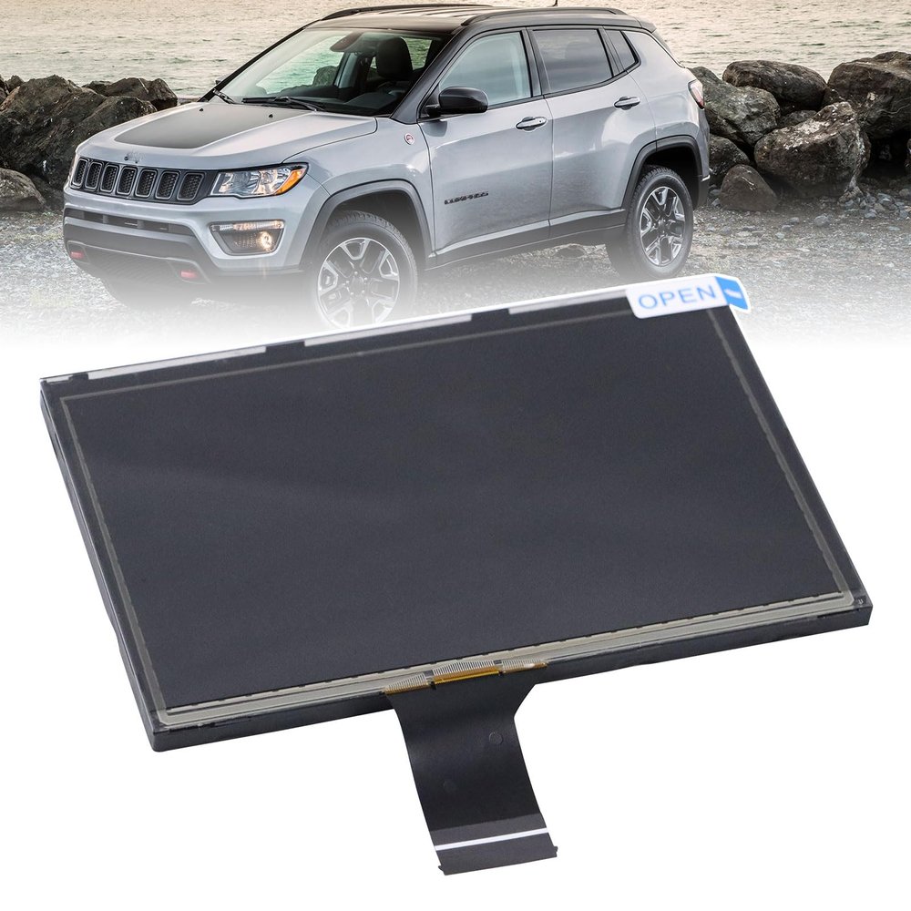 7" uconnect Touch Screen Digitizer LCD Monitor Radio Navigation Compatible with Jeep Compass 2017 2018 2019 2020 Radio Navigation Replace # TDO-WXGA0700K00033-V2 TDO-WXGA0700K00057-V1