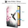 Case for 6" All-New Kindle 11th Generation 2022 Release (NOT FIT Paperwhite/Oasis) PU Leather 360 Degree Rotating Swivel Stand Smart Cover with Auto Wake/Sleep for Kindle 11th Gen 2022,Art Hummingbird view 3