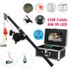 Aluminum Alloy Underwater Fishing Video Camera Kit 6W IR LED Lights with 7" Inch HD Color Sea Wheel,30m (15m) view 3