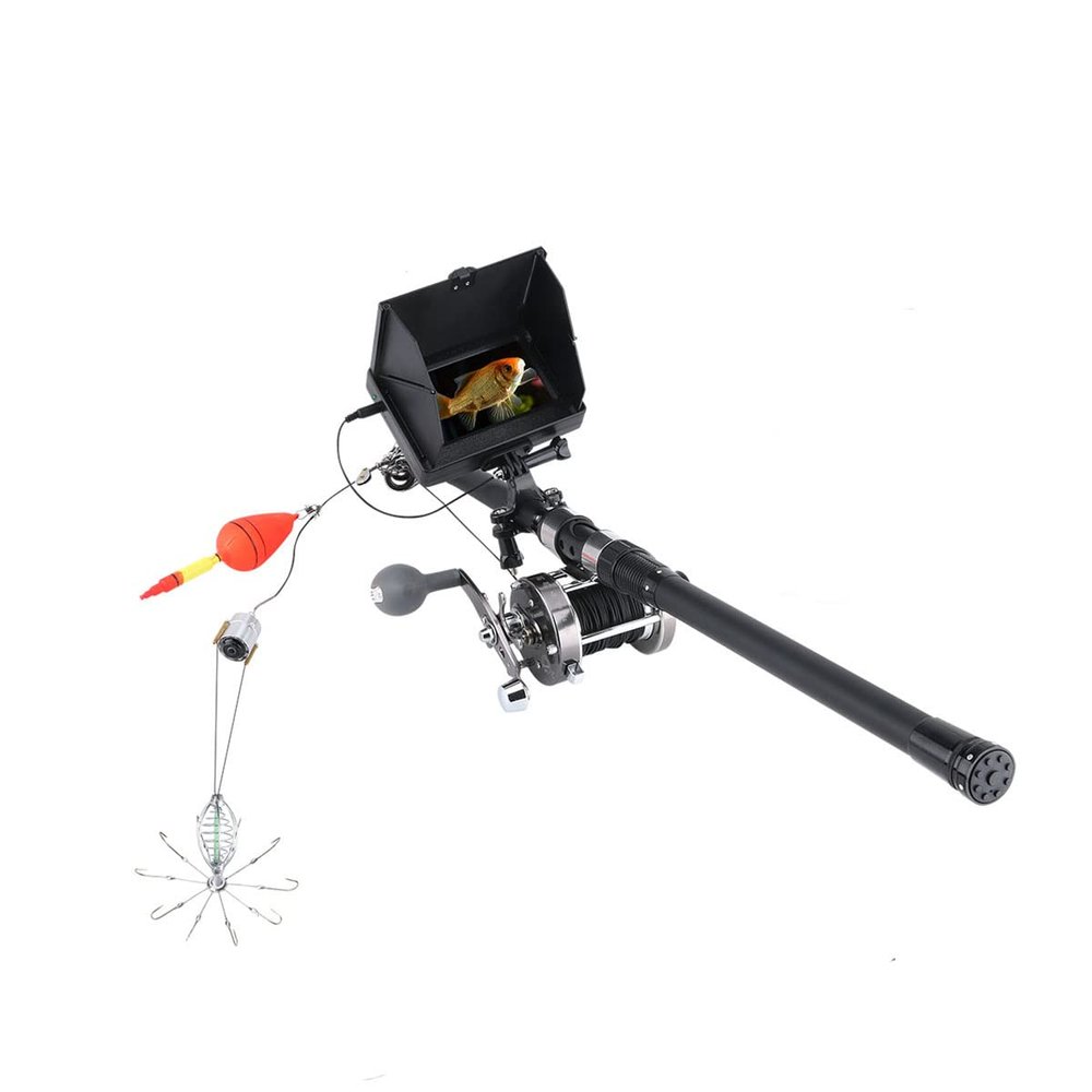 20M 1000TVL Fish Finder Underwater Fishing Camera 4.3 inch Monitor 10PCS LED 180 Degrees Sea Wheel Camera for Fishing