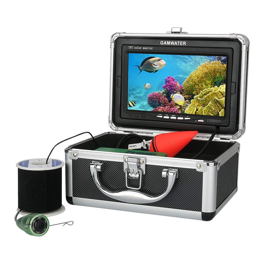 1000tvl Underwater Fishing Video Camera Kit 6 PCS LED Lights with7 Inch Color Monitor,20m (20m)