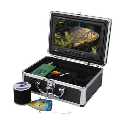 9" Inch DVR Recorder 1000TVL Fish Finder Underwater Fishing Camera 15pcs White LEDs Lamp for Ice/Sea/River Fishing,50m (50m)