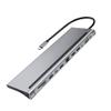 12-in-1 Fast USB Type C Hub for Dual 4K Docking Station Dual RJ45 Pd USB 2.0 Charging VGA Audio Jack 3.5mm Adapter view 1