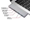 Multifunctional USB-C Hub,USB Hub 6 in 1 Type-C USB-C Hub Adapter Dual USB 3.0 Port view 3