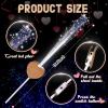 Tujoe 50 Pcs LED Wedding Sparklers Glow Sticks Heart Shape Long Fiber Optic Wands with 3 Light Modes for Send Off Reception Valentine Proposal Carnival Birthday Party Supplies Dance Floor Prop (Brown) view 3