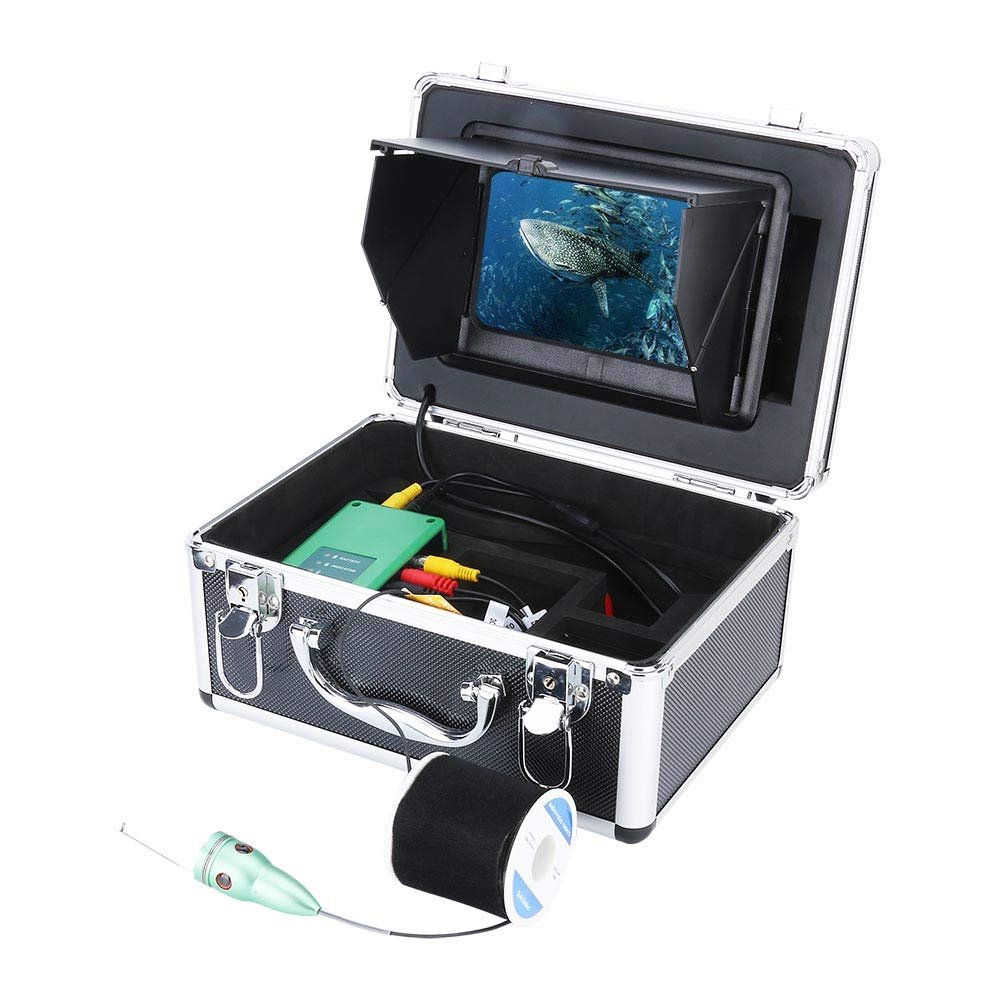 Fish Underwater Fishing 1080P Camera Kit 7 Inch WiFi Wireless 16GB Video Recording DVR +15M 6W White LEDs,20m (15m)