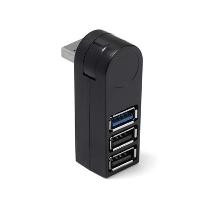 1pc High Speed USB 2.0/3.0 HUB Multi USB Splitter 4 Port Expander Multiple USB Expander Computer Accessories for Laptop PC (Color : White) (Black)