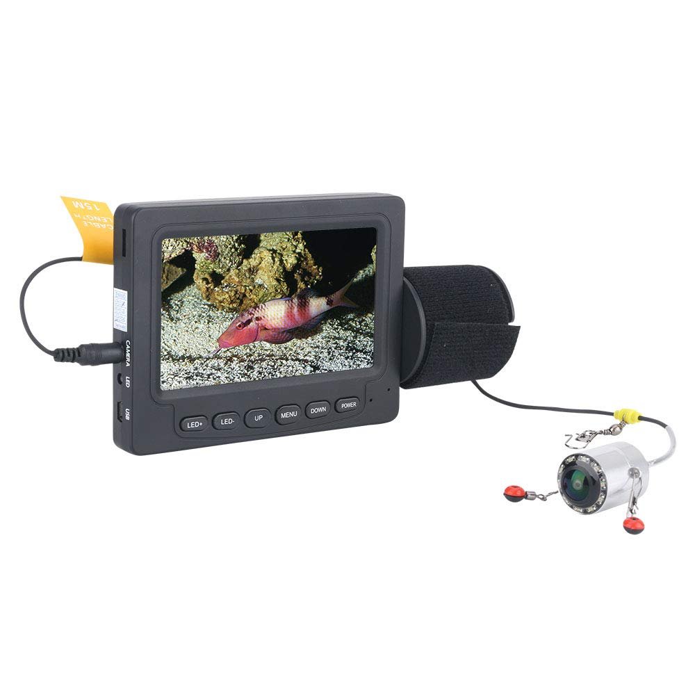 1000TVL Fish Finder Underwater Fishing Camera 4.3 inch Monitor 10PCS LED 175 Degrees Camera for Fishing