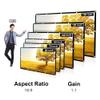 6 Size Project Screen Portable 120in HD Projector Screen 16:9 Projection Screen Foldable Thick Durable for Outdoor Home Theater (Size : 120 inch) (72 inch) view 2