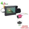 1200TVL Fish Finder Underwater Fishing Camera 4.3 inch Monitor 10PCS LED 195 Degrees Camera for Fishing,15m (30m) view 3
