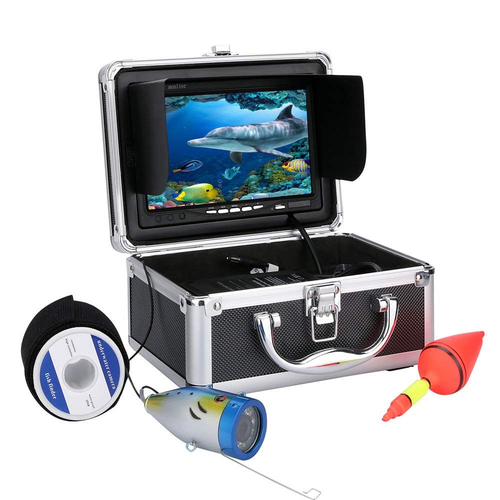 7'' Color Digital LCD 1000TVL Fish Finder HD DVR Recorder Waterproof Fishing Video Underwater Fishing Camera,30m (20n)