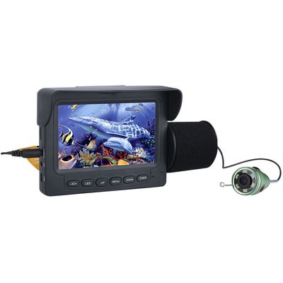 1000TVL Fish Finder Underwater Fishing Camera 4.3" LCD Monitor 6PCS 1W IR LED Camera for Fishing,15m (15m)