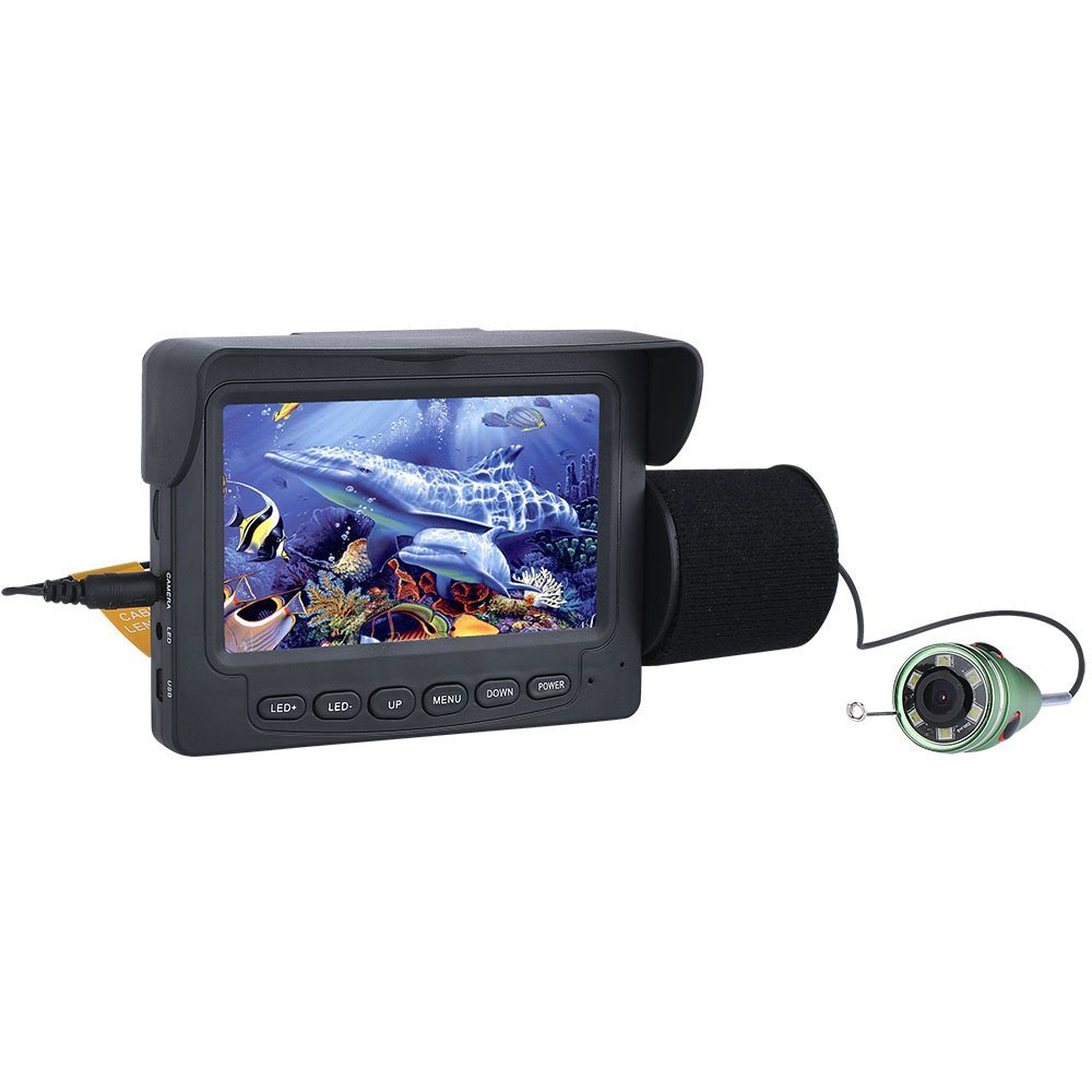 1000TVL Fish Finder Underwater Fishing Camera 4.3" LCD Monitor 6PCS 1W IR LED Camera for Fishing,15m (15m)