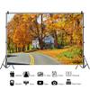 DORCEV 10x6.5ft Fall Natural Scenery Photography Backdrop Autumn Rustic Village Forest Country Road Photo Background Banner Autumn Rural Scenery Outdoor Camping Portrait Decor Photo Booth Studio Props view 3