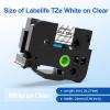 24mm Label Tape Compatible with Brother P Touch TZ Tape 24mm 0.94 Laminated Label Tape, 4 Pack TZe-155 White on Clear Tape and 4 Pack TZe-651 Black on Yellow Tape, 0.94'' 1 Inch Tape, Total 8-Pack view 3