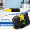 24mm Label Tape Compatible with Brother P Touch TZ Tape 24mm 0.94 Laminated Label Tape, 4 Pack TZe-155 White on Clear Tape and 4 Pack TZe-651 Black on Yellow Tape, 0.94'' 1 Inch Tape, Total 8-Pack view 4