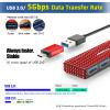 4 Port USB Hub + Red USB Hub w/USB C Adapter view 4
