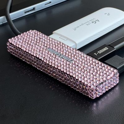 4-Port USB 3.0 Hub + Pink 3.0 Hub w/USB C Adapter