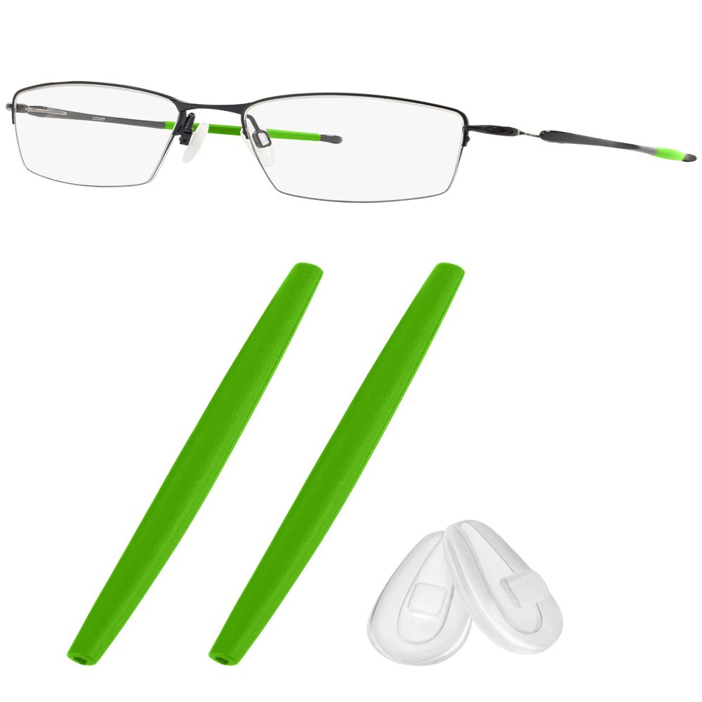 Replacement Earsocks & Nosepieces Rubber Kits for Oakley Lizard OX5113 / OX5120 Eyeglasses - Green