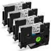 4 Clear + 4 Black 9mm Label Tape Compatible Brother Ptouch TZe-121 Black on Clear Bundle with TZe-325 White on Black for P Touch PT-D210 PTH110 PT-D220 PTD600 Label Maker view 3