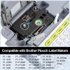 4 Clear + 4 Black 9mm Label Tape Compatible Brother Ptouch TZe-121 Black on Clear Bundle with TZe-325 White on Black for P Touch PT-D210 PTH110 PT-D220 PTD600 Label Maker view 4