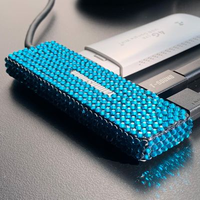 4-Port USB 3.0 Hub + Blue Rhinestone USB 3.0 Hub w/C Adapter