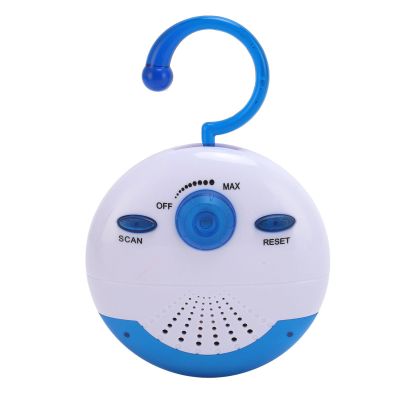 Mini Shower Radio, AM FM Radio, Portable Battery Powered Radio with Hook, Built in Speaker, for Bathroom Shower