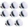 Vaiyer Set of 8-6.5 Inch 200 Watts Each Ceiling Speakers, Flush Mount in-Wall in-Ceiling 2-Way Mid Bass Woofer Speakers w/Titanium Tweeter - for Home, Office, Kitchen, Living Room view 1