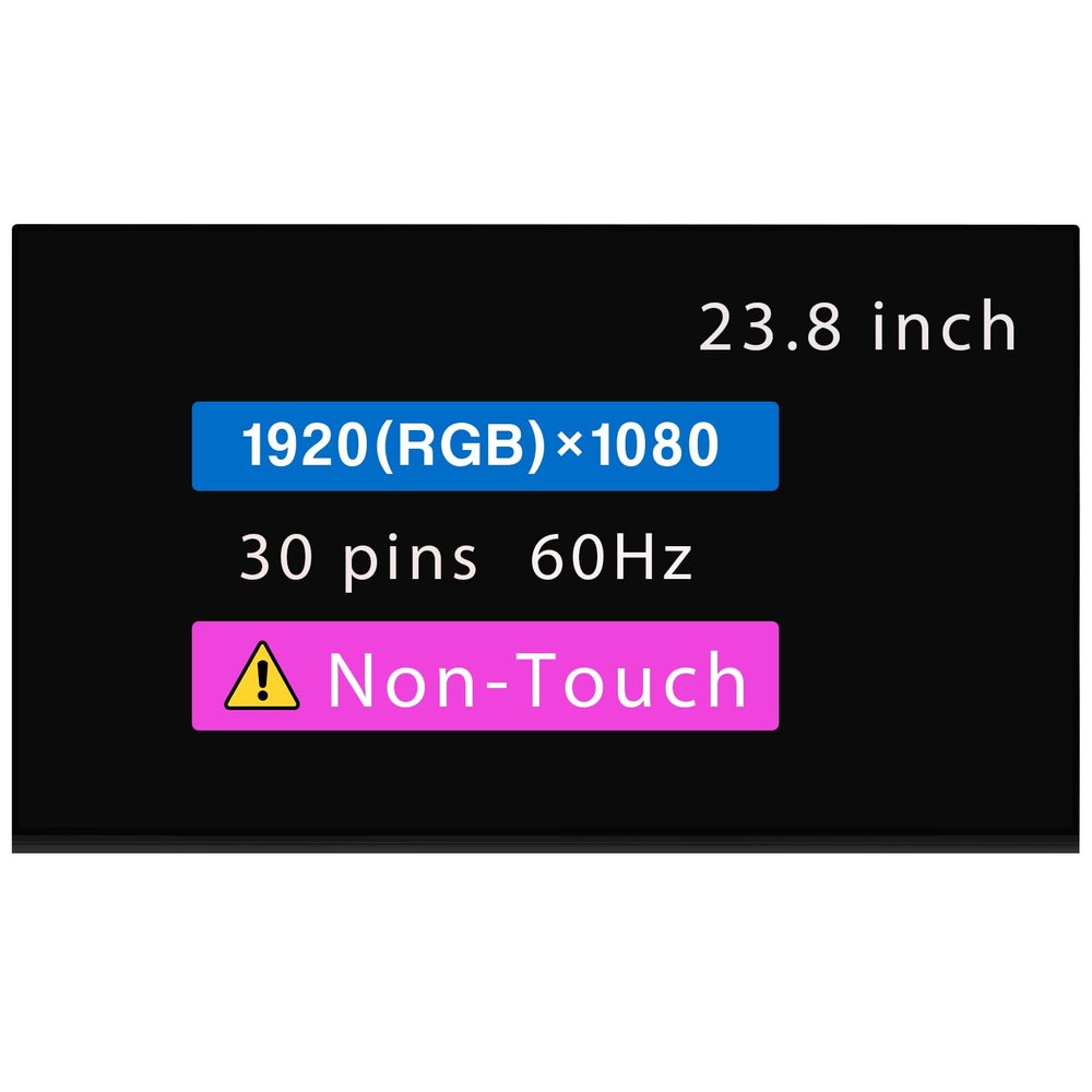 WARWOLFTEAM 23.8" Screen Replacement for LM238WF1(SL)(A3) 30 pin FHD 19201080 LCD Non-Touch Display Panel