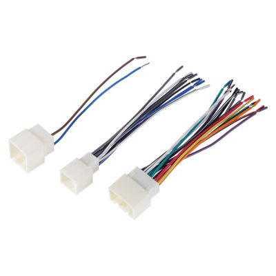 A ABSOPRO Stereo CD Player Radio Wiring Harness 24 Pin Wire Harness for Ford 1998-up Plastic Metal Assorted Color