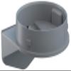 WERMA 261.700.07 Audible-Visual Signal Beacons and Audible Signal Horns., Gray, WALL Mount view 1
