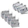 7 Pack Compatible M Tape for Brother P Touch Label Maker Tape 12mm 0.47 Inch, Black on White, Black on Silver view 1