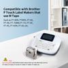 7 Pack Compatible M Tape for Brother P Touch Label Maker Tape 12mm 0.47 Inch, Black on White, Black on Silver view 2