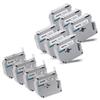 10 Pack Compatible M Tape for Brother P Touch Label Maker Tape 12mm 0.47 Inch, Black on White, Black on Silver view 1