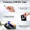 10 Pack Compatible M Tape for Brother P Touch Label Maker Tape 12mm 0.47 Inch, Black on White, Black on Silver view 4