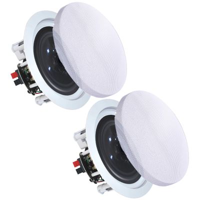 Vaiyer Pair of 5.25 Inch 350 Watts (Per Pair), Ceiling Speakers for Home Theater System, Flush Mount in-Wall in-Ceiling 2-Way Mid Bass Woofer with Tweeter