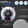 Vaiyer Pair of 5.25 Inch 350 Watts (Per Pair), Ceiling Speakers for Home Theater System, Flush Mount in-Wall in-Ceiling 2-Way Mid Bass Woofer with Tweeter view 2