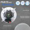 Vaiyer Set of 12 6.5 Inch 8 Ohm Ceiling Speakers, Flush Mount in-Wall in-Ceiling 2-Way Mid Bass Woofer Speakers with Titanium Dome Tweeter - Perfect for Home, Office, Kitchen, Living Room view 3