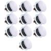 Vaiyer Set of 10 5.25 Inch 8 Ohm 175 Watts Ceiling Speakers, Flush Mount in-Wall in-Ceiling 2-Way Mid Bass Woofer Speakers - Perfect for Home, Office view 1