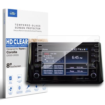 INNOSURE Tempered Glass Screen Protector for (2020-2022) Toyota Corolla - L/LE/SE/XLE/XSE/APEX, 2022 Corolla Cross LE/XLE 8 Inch Infotainment Touchscreen (HD Clear)