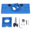 35mm Concealed Hinge Jig Boring Hole Drill Guide Cutter Bit Set,Hinge Drilling Jig Hole Guide Woodworking Tools,Hinge Hole Saw Jig Drilling Guide Cutter Bit Set (Blue) view 1