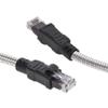 InstallerParts Stainless Steel Armored Cat.6A Patch Cable 24AWG 7.8mm Cable Diameter, Outdoor, Waterproof, UV Resistant, Enhanced Durability, 50 Ft, 5-Pack view 1