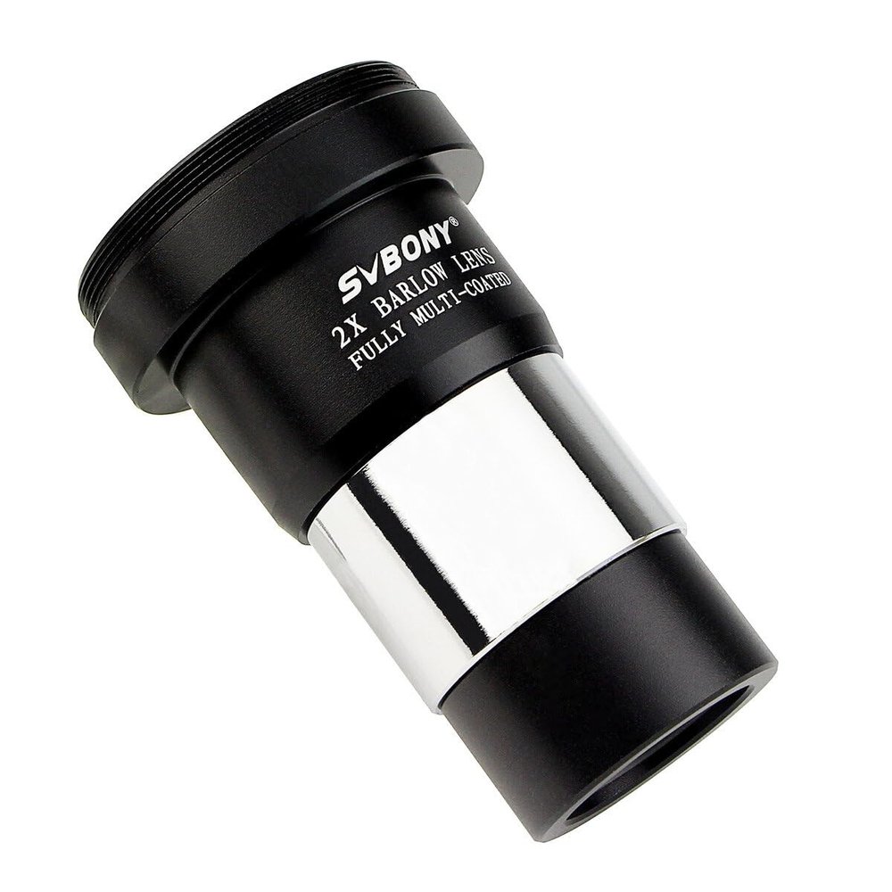 1.25" 2X Barlow Lens Multi-coated All Metal for Standard Telescope Eyepiece Astronomy/T Adapter Double Lens