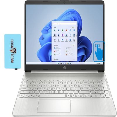 HP 15-dy2702dx Home & Business Laptop (Intel i3-1115G4 2-Core, 32GB RAM, 2TB PCIe SSD, Intel UHD, 15.6" 60 Hz Touch HD (1366x768), WiFi, Bluetooth, Webcam, Win 11 Home S-Mode) Bundle with DKZ