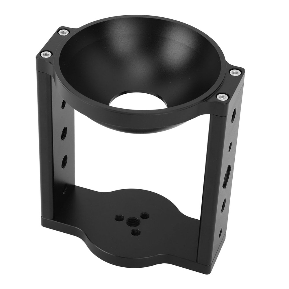 100mm Tripod Head Bowl Riser, Aluminium Half Ball Elemac to Bowl Adapter with 1/4in 3/8in Threaded Holes, Camera Height Riser Converter for Video Camera Tripod DSLR Rail Slider