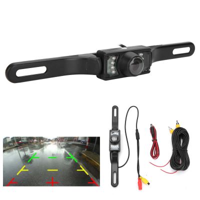 Acouto HD Infrared Night Vision Car Rear View Backup Camera for Long License Plate Frame
