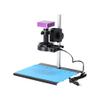 51MP Industrial Digital Video Microscope Camera + 130X C- Mount Lens 56 LED Ring Light + Stand for PCB Repair view 3