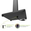 Kanto ST28 28 Universal Floor Speaker Stands for Bookshelf Speakers up to 30 lbs | Improved Sound | Hidden Cable Management | Timeless Design, | Pair | Black Steel w/Black MDF Base view 3