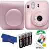 Fujifilm INSTAX MINI 12 Instant Film Camera Bundle, Includes: INSTAX Mini Film (20 Exposures), INSTAX Mini 12 Case and More (5 Items) (Blossom Pink) view 1